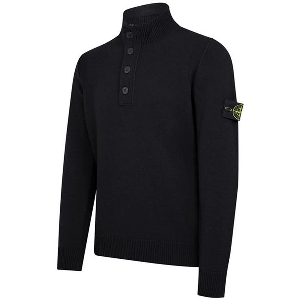Stone Island Lambswool quarter Zip Knitwear - Blue